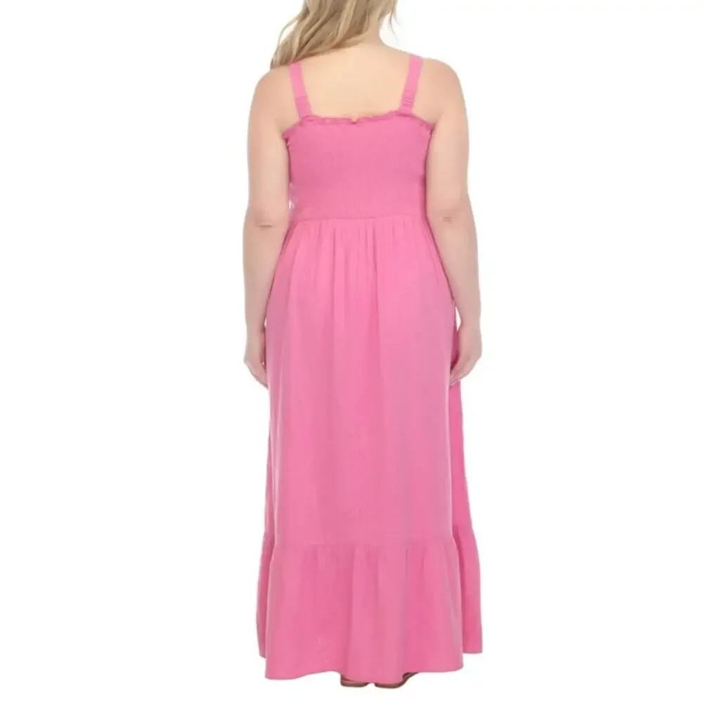 Raviya Women's Smocked Maxi Dress Cover-Up In Pink
